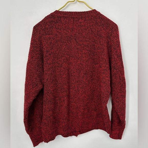 Vintage Boundary Waters Black Red Knit  Button Cardigan Sweater Women’s Medium - Picture 3 of 6